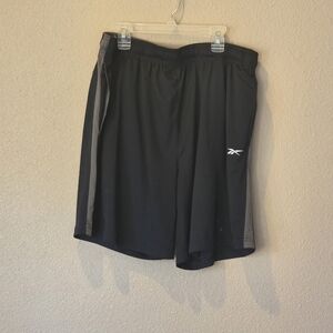 Reebok Men's Black and Gray Athletic Shorts
